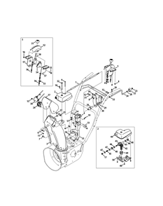 Chute Control (Steel) Diagram and Parts List for 3X30-INCHHD31AH57SZ (31AH57SZ710)(2013) Cub Cadet Snow Blower